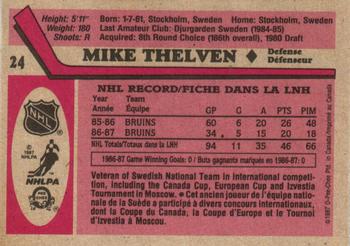 1987-88 O-Pee-Chee #24 Michael Thelven Back
