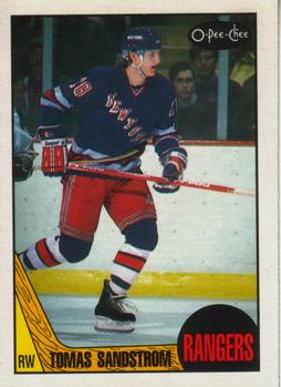 1987-88 O-Pee-Chee #28 Tomas Sandstrom Front