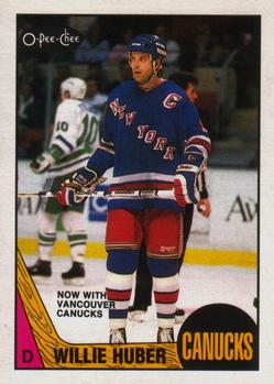 1987-88 O-Pee-Chee #93 Willie Huber Front