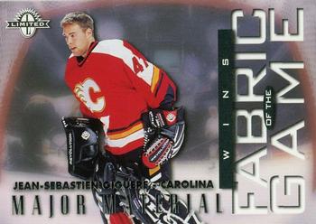 1997-98 Donruss Limited - Fabric of the Game #9 Jean-Sebastien Giguere Front