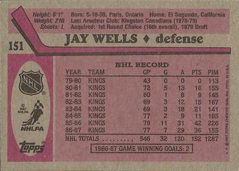 1987-88 Topps #151 Jay Wells Back