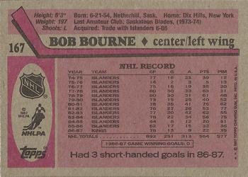 1987-88 Topps #167 Bob Bourne Back
