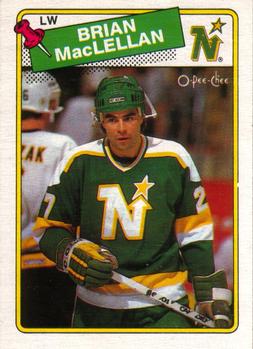 1988-89 O-Pee-Chee #193 Brian MacLellan Front