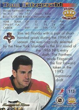 1997-98 Pacific Crown Collection - Copper #113 Tom Fitzgerald Back