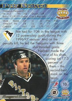1997-98 Pacific Crown Collection - Emerald Green #13 Petr Nedved Back