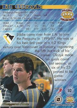 1997-98 Pacific Crown Collection - Emerald Green #92 Ed Olczyk Back