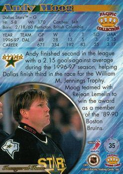 1997-98 Pacific Crown Collection - Ice Blue #35 Andy Moog Back