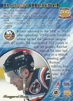 1997-98 Pacific Crown Collection - Ice Blue #326 Robert Reichel Back