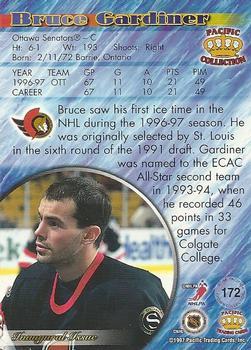 1997-98 Pacific Crown Collection - Red #172 Bruce Gardiner Back