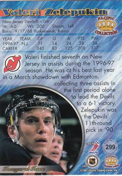 1997-98 Pacific Crown Collection - Silver #299 Valeri Zelepukin Back