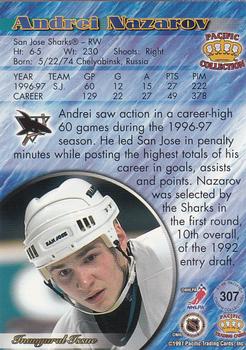 1997-98 Pacific Crown Collection - Silver #307 Andrei Nazarov Back
