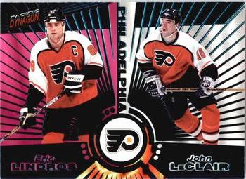 1997-98 Pacific Dynagon - Emerald Green #141 John LeClair / Eric Lindros Front