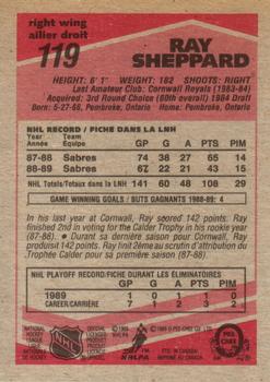 1989-90 O-Pee-Chee #119 Ray Sheppard Back