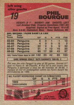 1989-90 O-Pee-Chee #19 Phil Bourque Back