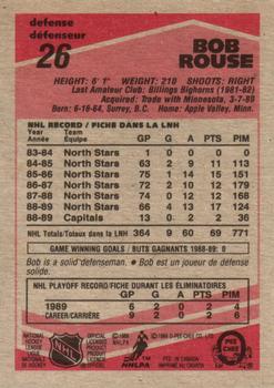 1989-90 O-Pee-Chee #26 Bob Rouse Back