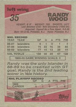 1989-90 Topps #35 Randy Wood Back