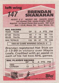 1989-90 Topps #147 Brendan Shanahan Back