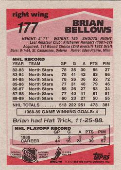 1989-90 Topps #177 Brian Bellows Back