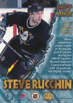 1997-98 Pacific Paramount - Ice Blue #5 Steve Rucchin Back