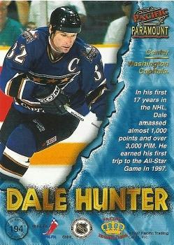 1997-98 Pacific Paramount - Red #194 Dale Hunter Back