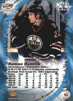 1997-98 Pacific Revolution - Copper #53 Roman Hamrlik Back