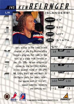 1997-98 Pinnacle Be a Player - Autographs Die Cut #145 Ken Belanger Back