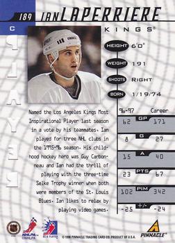 1997-98 Pinnacle Be a Player - Autographs Prismatic Die Cut #189 Ian Laperriere Back