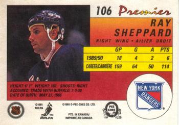 1990-91 O-Pee-Chee Premier #106 Ray Sheppard Back