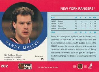 1990-91 Pro Set #202 Randy Moller Back