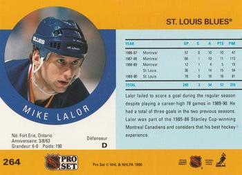 1990-91 Pro Set #264 Mike Lalor Back