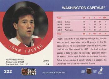1990-91 Pro Set #322 John Tucker Back