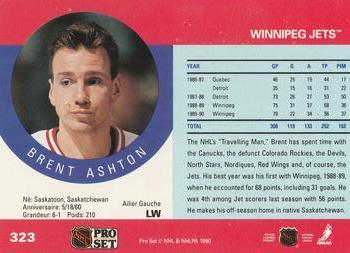 1990-91 Pro Set #323 Brent Ashton Back