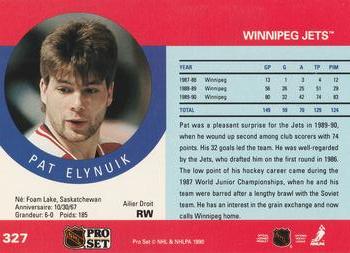 1990-91 Pro Set #327 Pat Elynuik Back