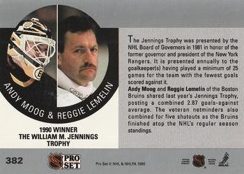 1990-91 Pro Set #382 The William M. Jennings Trophy Back