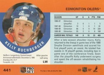 1990-91 Pro Set #441 Kelly Buchberger Back