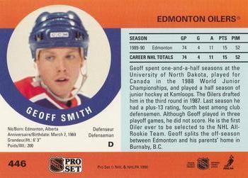 1990-91 Pro Set #446 Geoff Smith Back