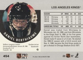 1990-91 Pro Set #454 Daniel Berthiaume Back