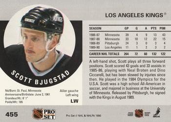 1990-91 Pro Set #455 Scott Bjugstad Back