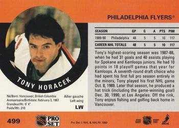 1990-91 Pro Set #499 Tony Horacek Back