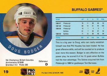 1990-91 Pro Set #19 Doug Bodger Back