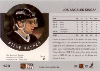 1990-91 Pro Set #120 Steve Kasper Back