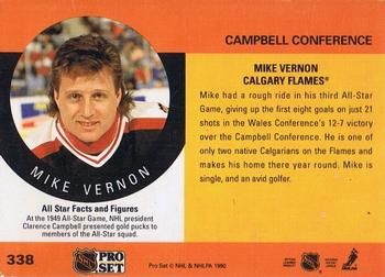 1990-91 Pro Set #338 Mike Vernon Back