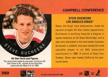 1990-91 Pro Set #350 Steve Duchesne Back