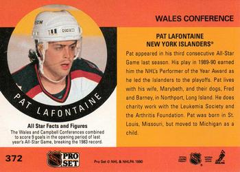 1990-91 Pro Set #372 Pat LaFontaine Back