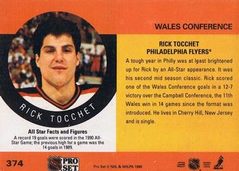 1990-91 Pro Set #374 Rick Tocchet Back