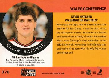 1990-91 Pro Set #376 Kevin Hatcher Back