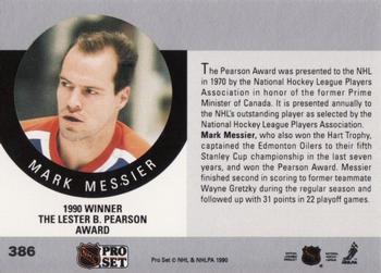1990-91 Pro Set #386 The Lester B. Pearson Award Back