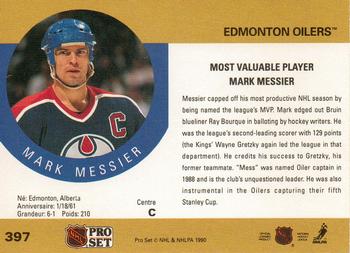 1990-91 Pro Set #397 Mark Messier Back