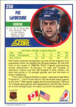 1990-91 Score American #250 Pat LaFontaine Back