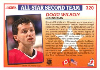 1990-91 Score American #320 Doug Wilson Back